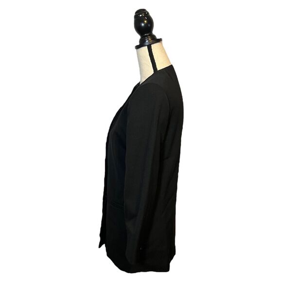 Vintage Garfinckel's Womens Black Wool Blazer Jacket Hidden Buttons Size 4 USA - Picture 5 of 6